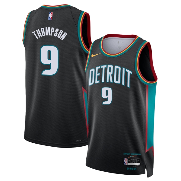 Detroit Pistons Trikot Ausar Thompson Nike 2025-26 City Edition Schwarz Swingman - Herren Detroit Pistons Trikot Ausar Thompson Nike 2025-26 City Edition Schwarz Swingman - Herren